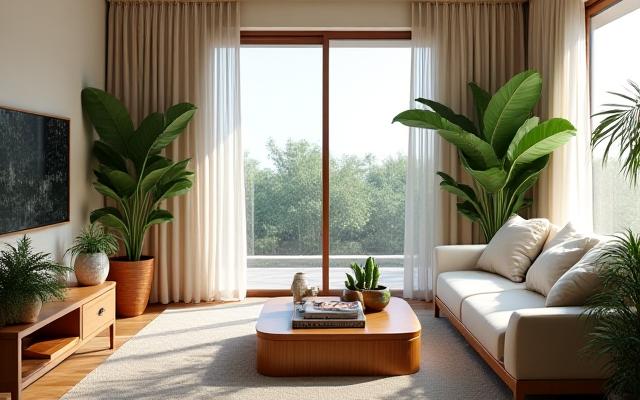 Décoration intérieure inspiration îles tropicales élégantes